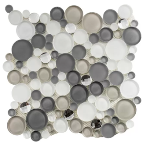 Smokey Froth - glass tile
